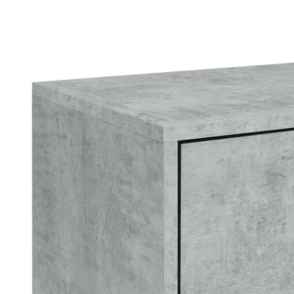 Lola Accent Nightstand with Cement Top in Black
