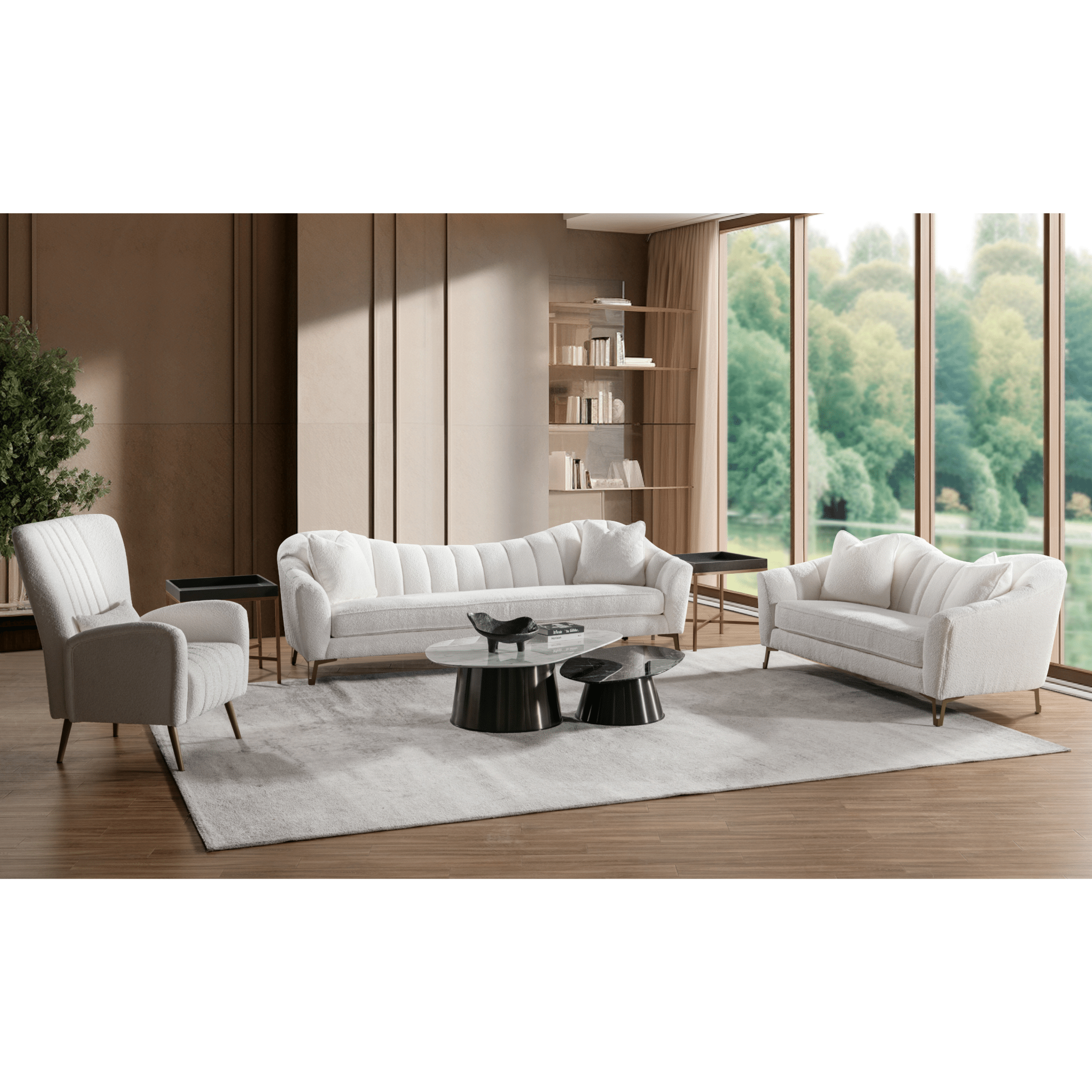 Luca Ivory 4 Seater Sofa W252