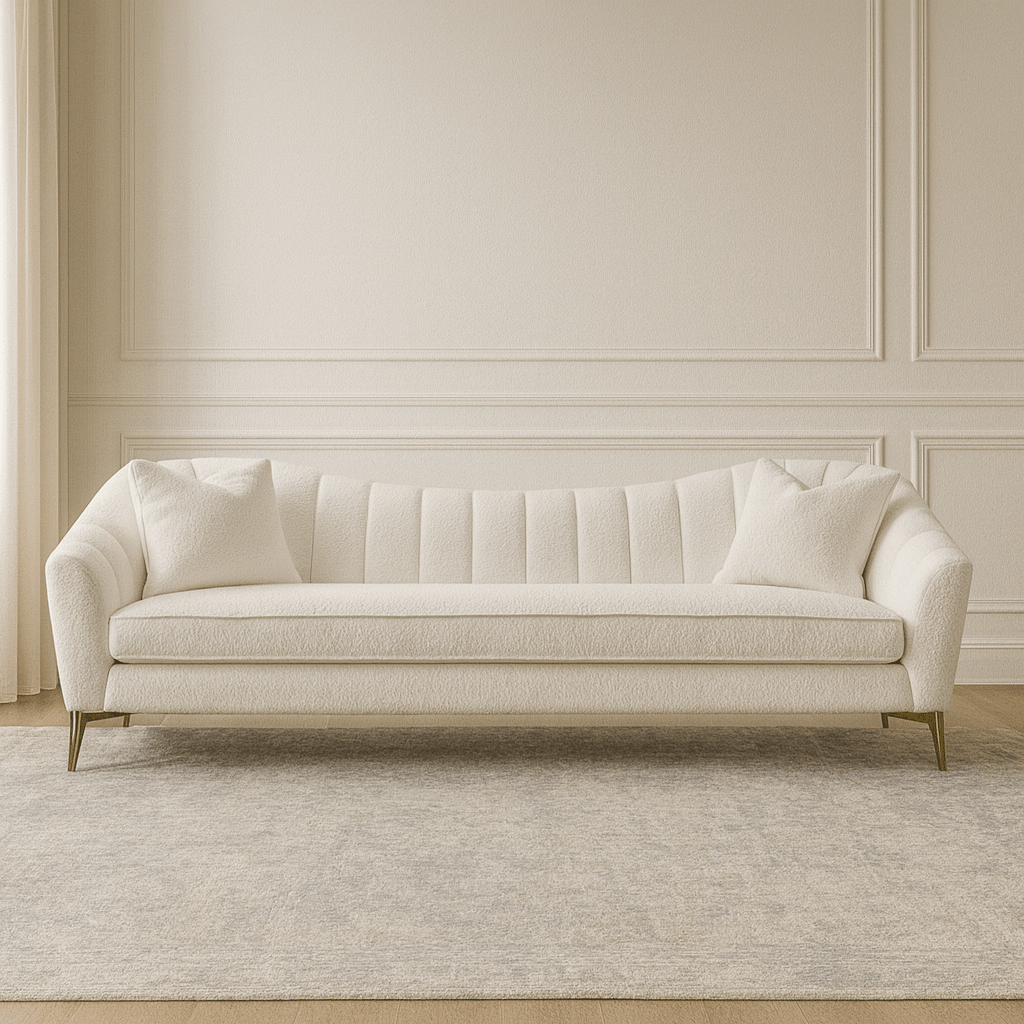 Luca Ivory 4 Seater Sofa W252
