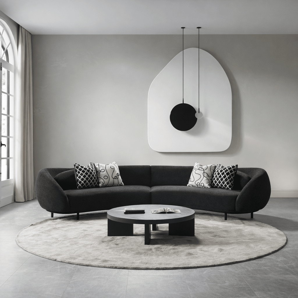 Lush Lounge Black Sectional