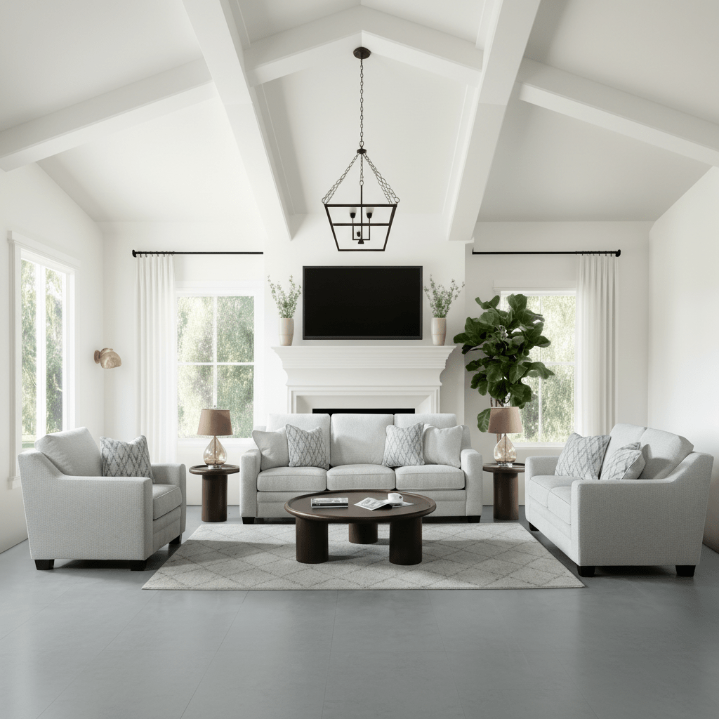Luxe Haven Creamy Grey Sofa W231