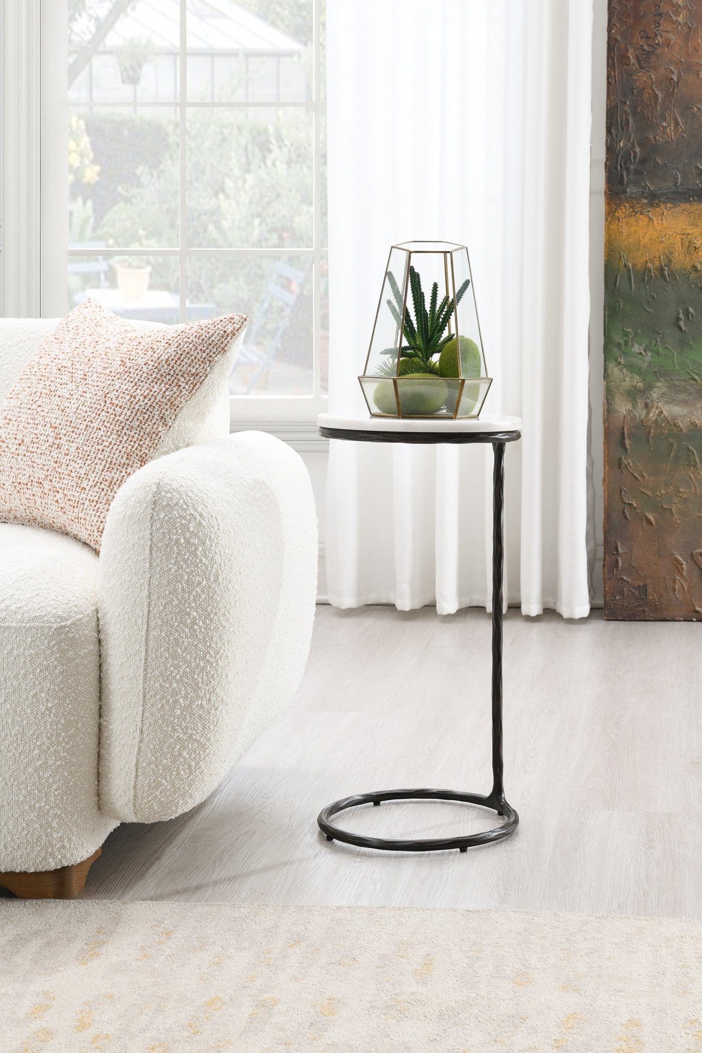 Luxo Marble Accent Gold Table