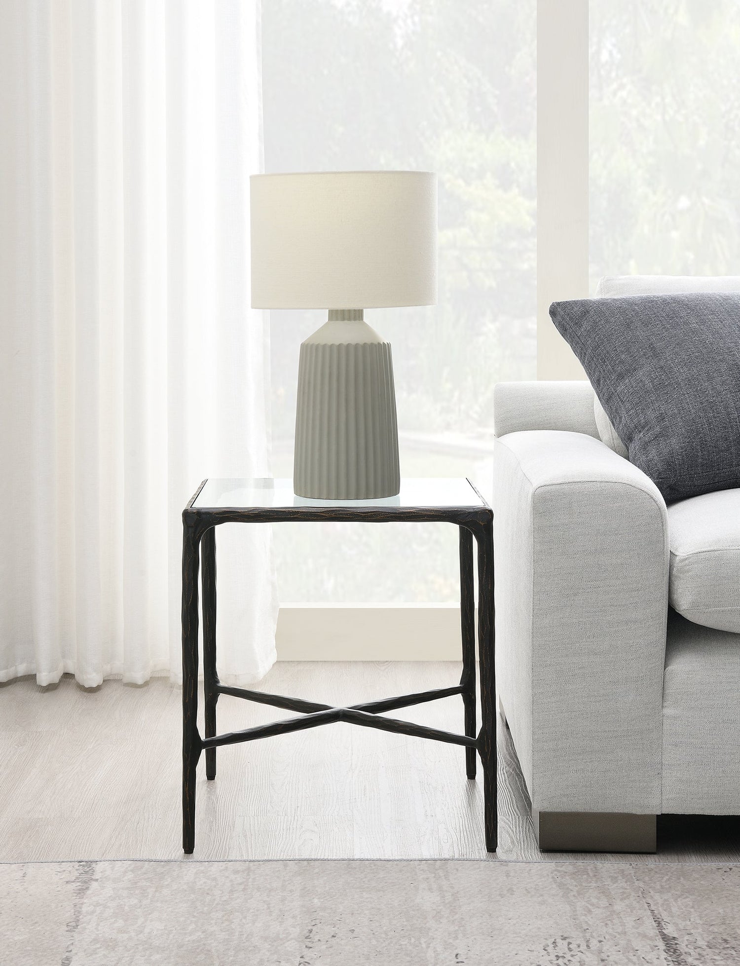 Luxo Side Table With Glass Top