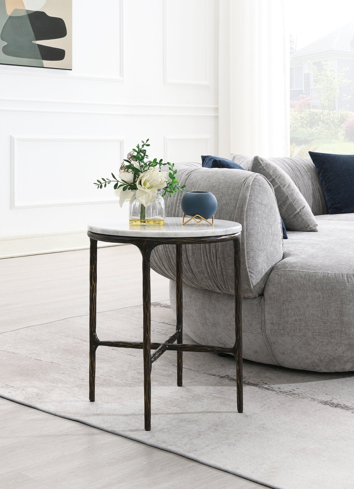 Luxo Side Table With Marble Top