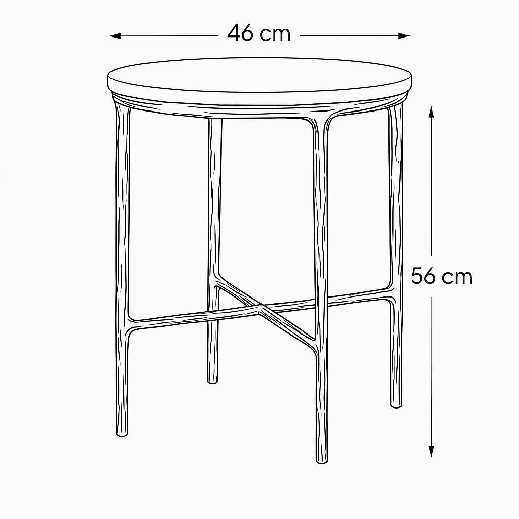 Luxo Side Table With Marble Top