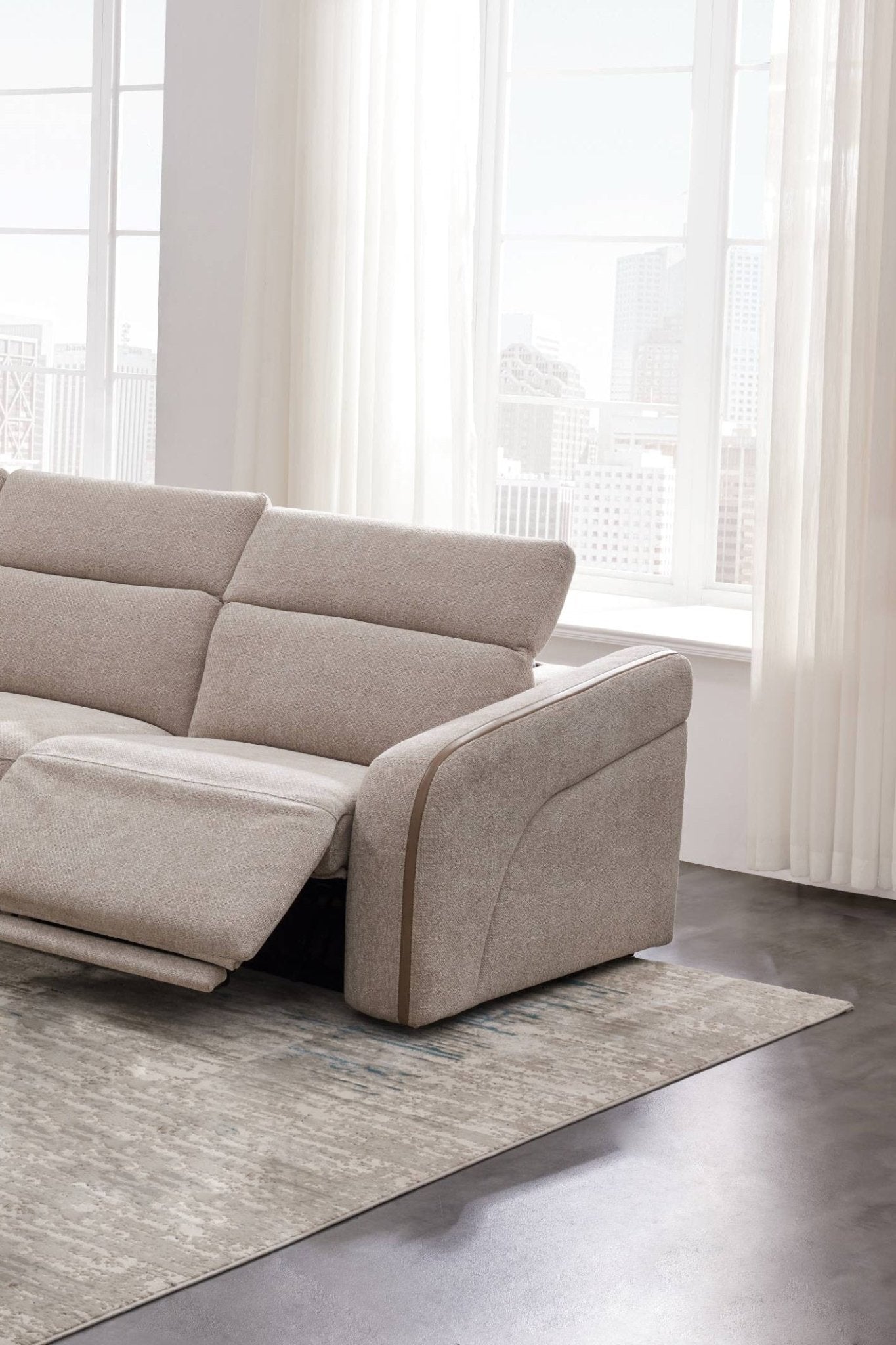 Luxora Grey Motion Power Sectional