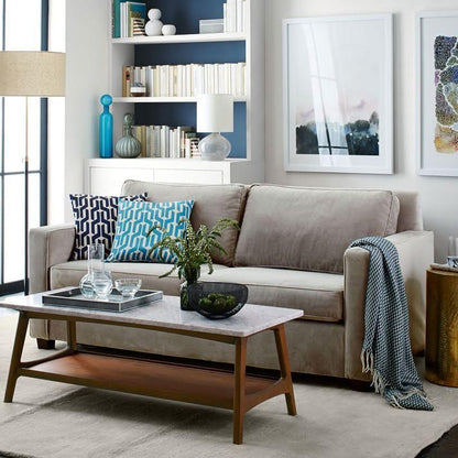 Marble Essence Walnut Coffee Table