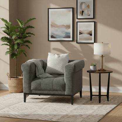 María Charcoal Chair W98