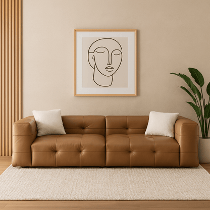 Marshy leather 4 seater sofa