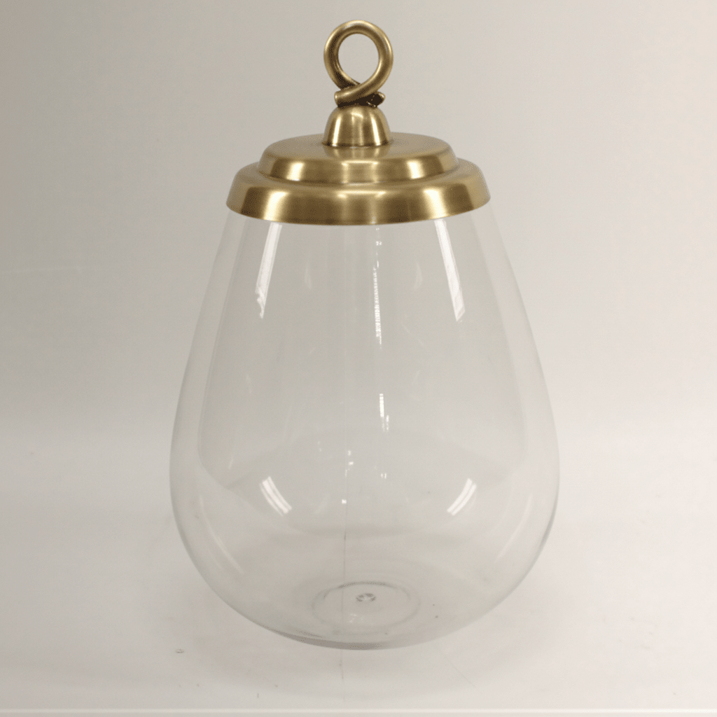 Metal &amp; Glass Jar - Large