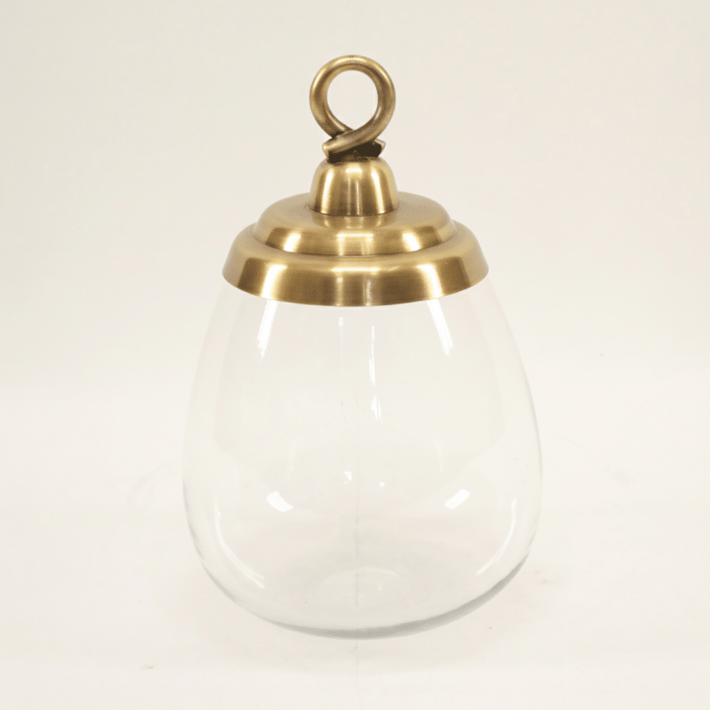 Metal &amp; Glass Jar - Small