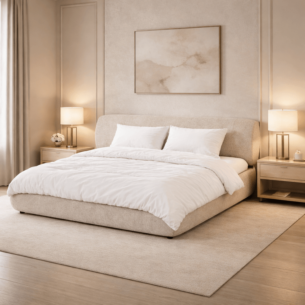 MetroNest سرير فضي كوين 150