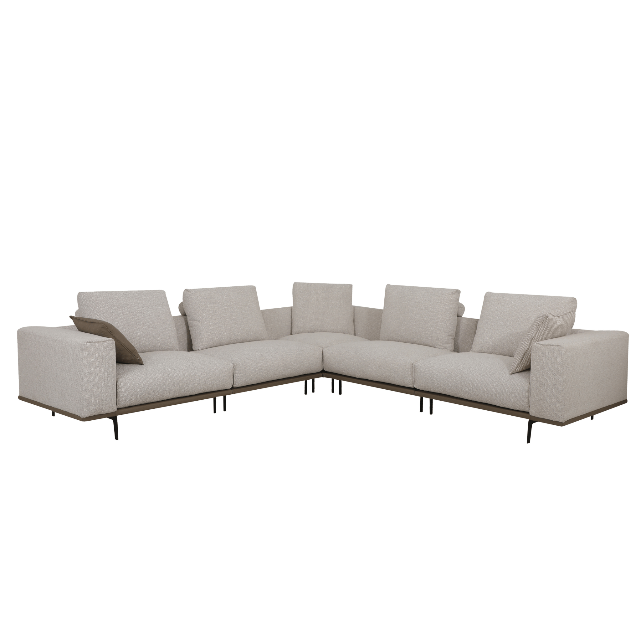 Mia Sand sectional with free rug