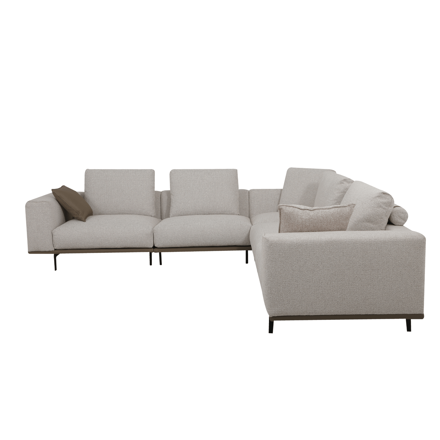 Mia Sand sectional with free rug