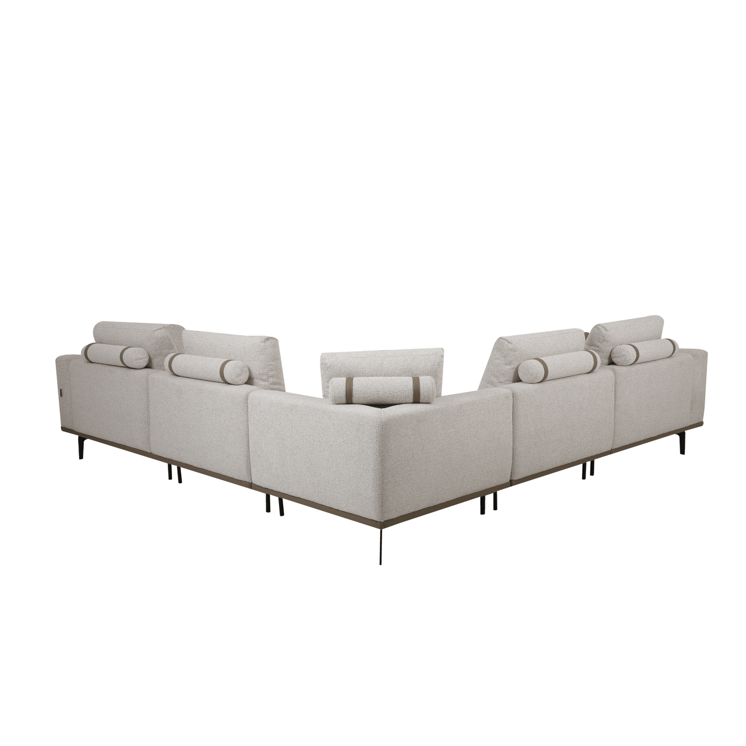 Mia Sand sectional with free rug