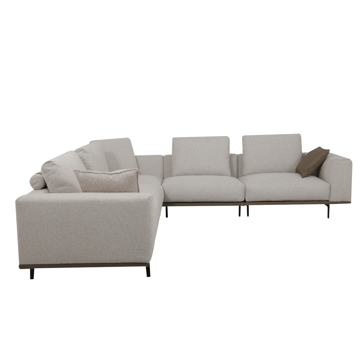 Mia Sand sectional with free rug