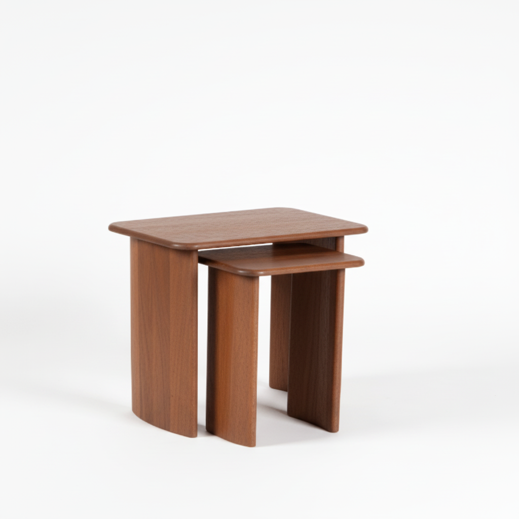 Milav NESTING TABLE Wood Top
