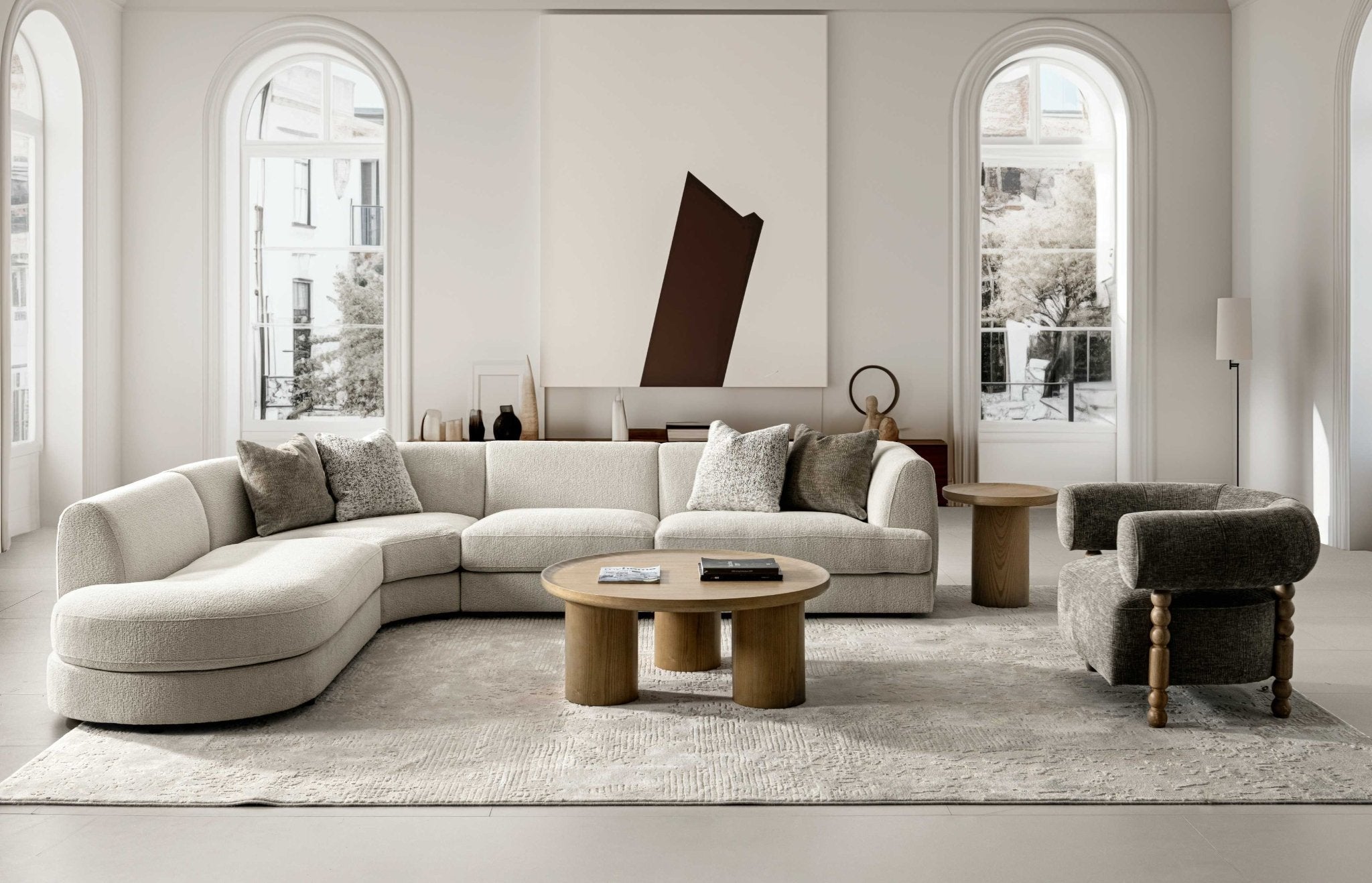 Monaco Beige Right Chaise