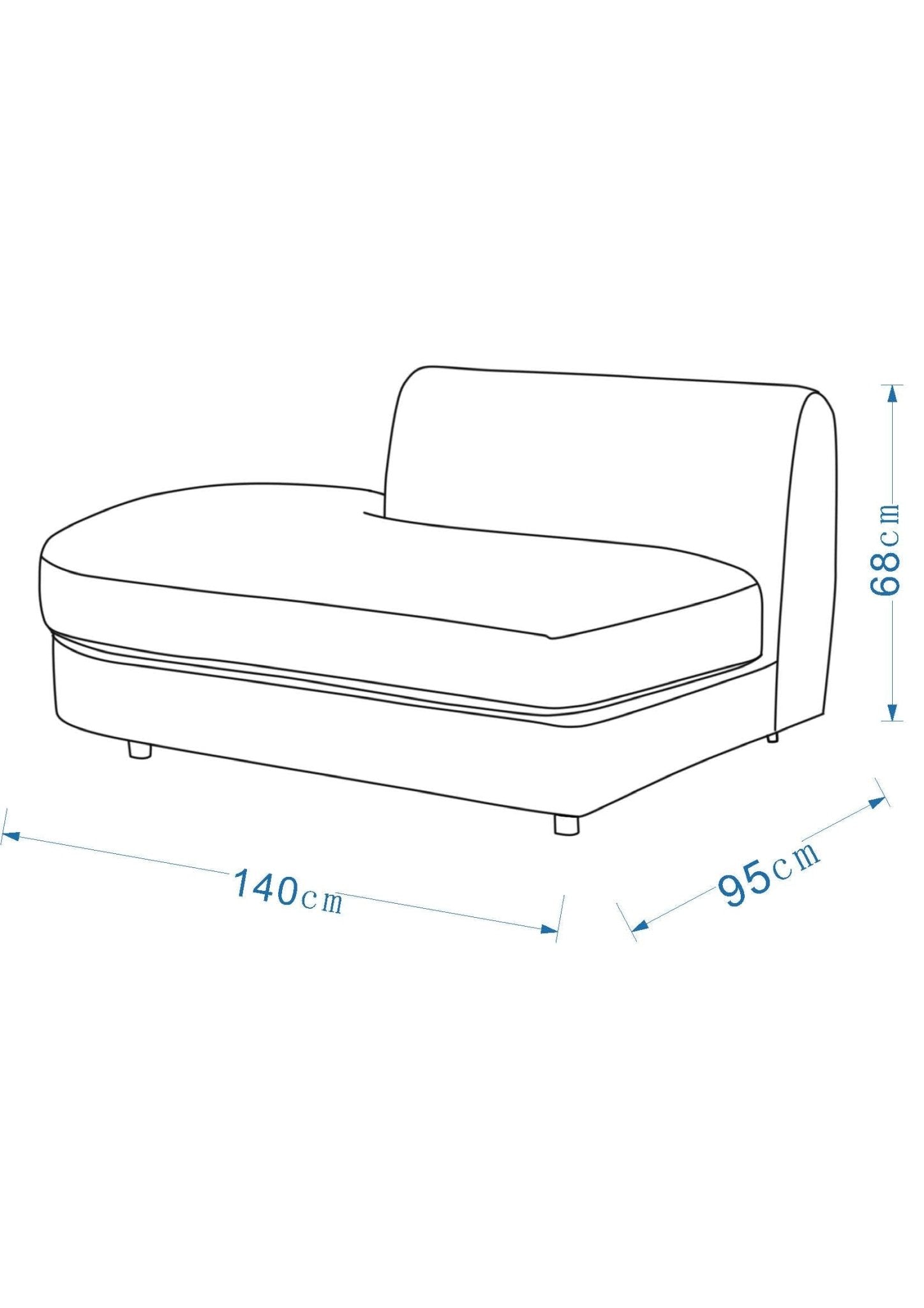 Monaco Beige Left Chaise