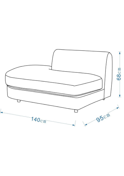 Monaco Beige Left Chaise