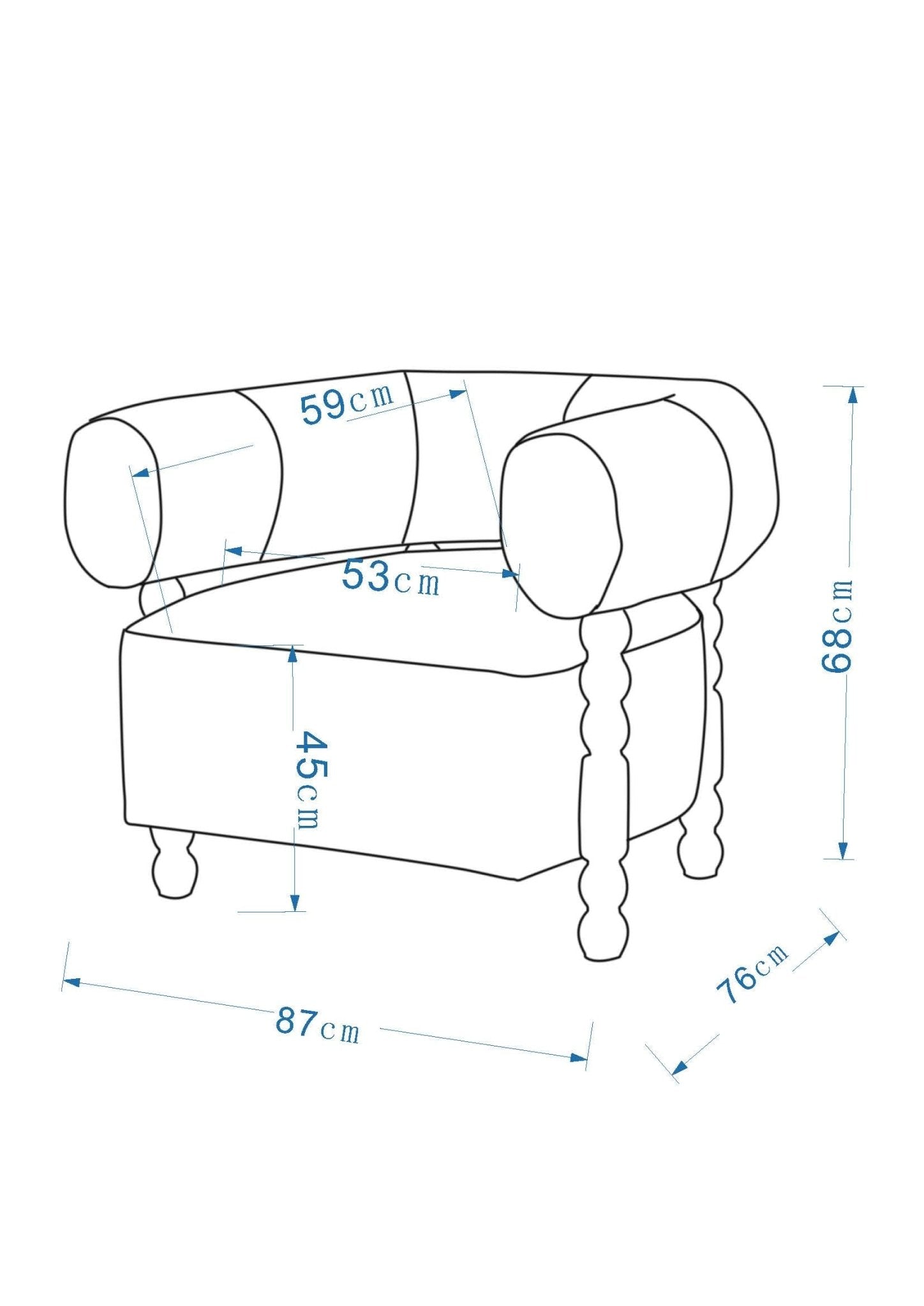 Monaco Grey Accent Chair