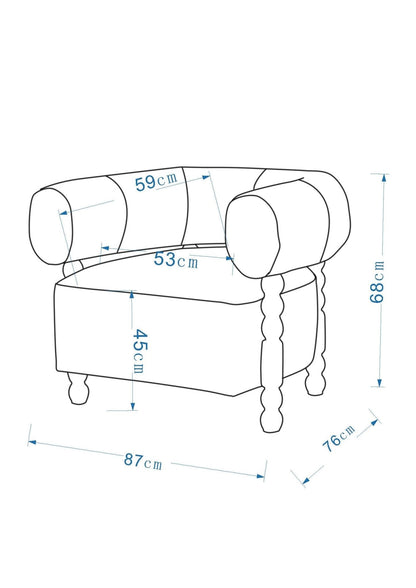 Monaco Grey Accent Chair