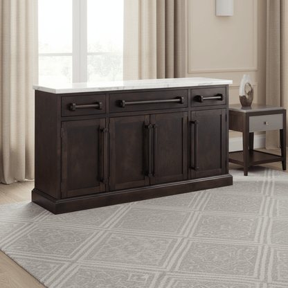 Monticello White Marble Buffet