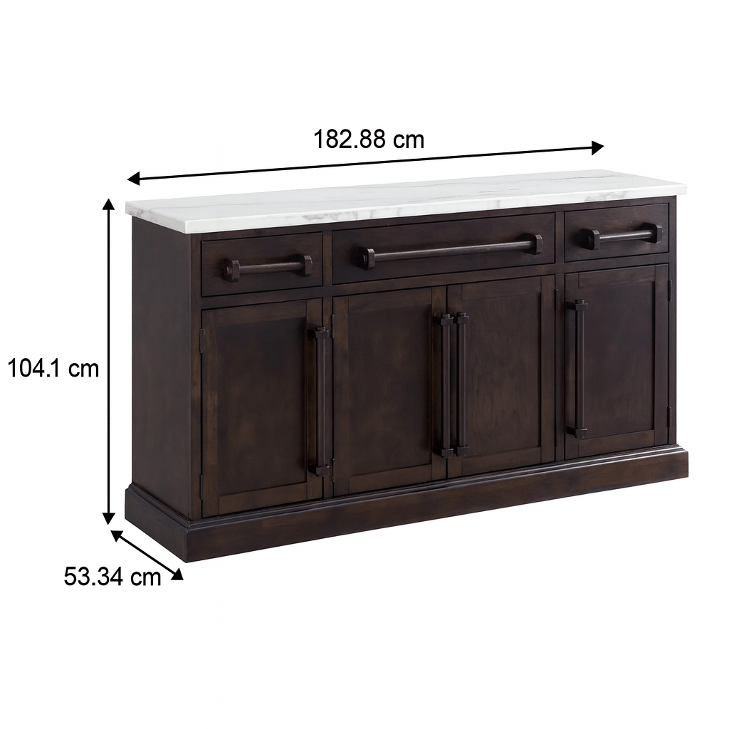 Monticello White Marble Buffet