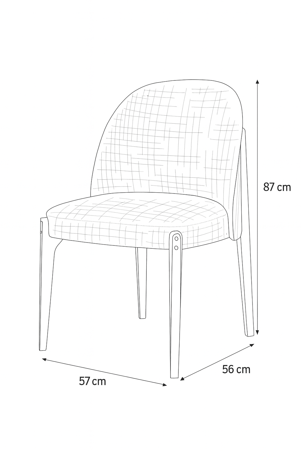 Morgans Dark Gray Dining Chair