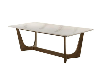 Morgans White Marble Dining Table 8 Seater SET