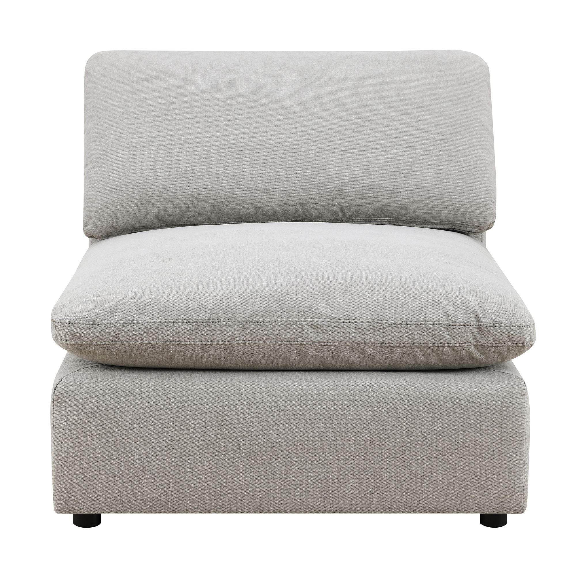 Cloud 9 Light Grey Armless Chair (8782200078657)