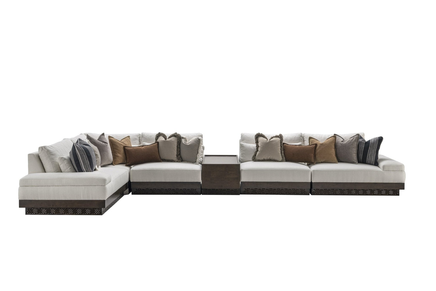 Najdi Majlis Modular Sectional W/Wooden Table W363XD313