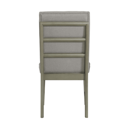 Nashville Grey Dining Table Fabric Ladder Back Side Chair