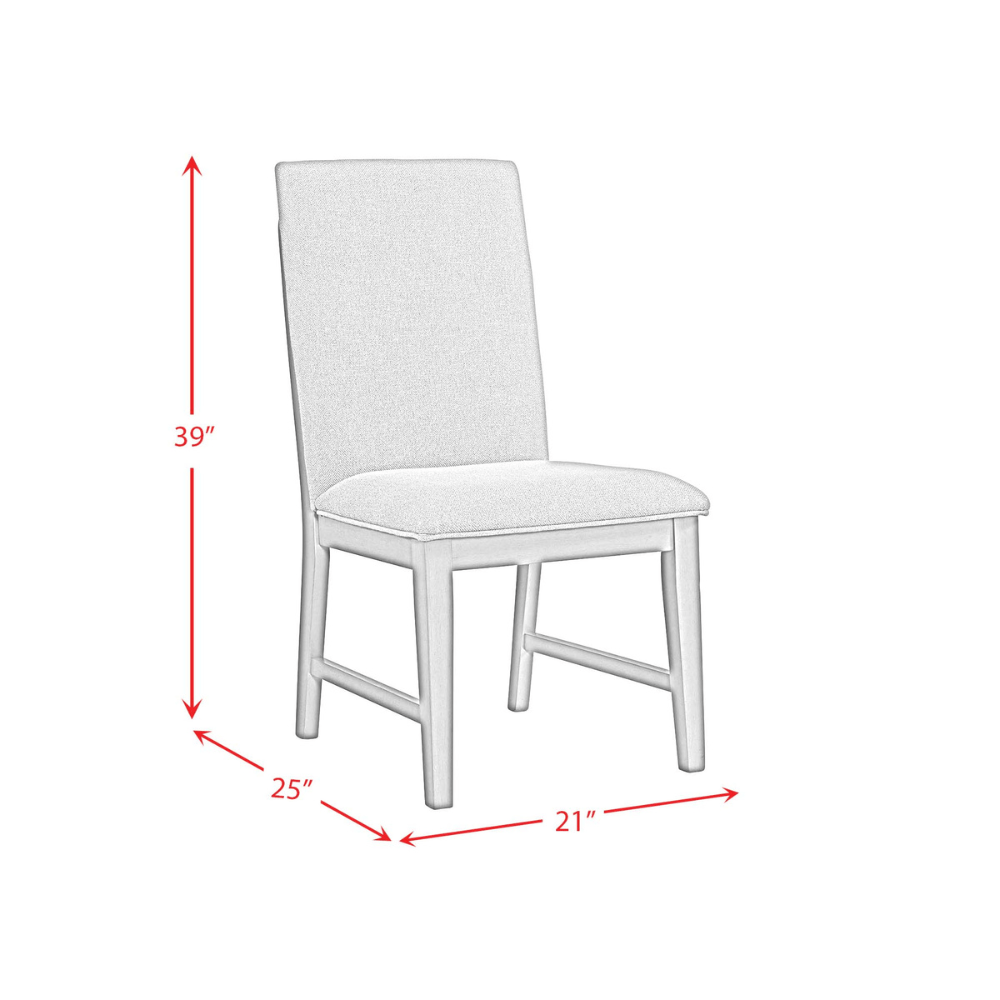 Nashville Grey Dining Table Fabric Ladder Back Side Chair