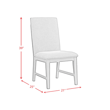 Nashville Grey Dining Table Fabric Ladder Back Side Chair