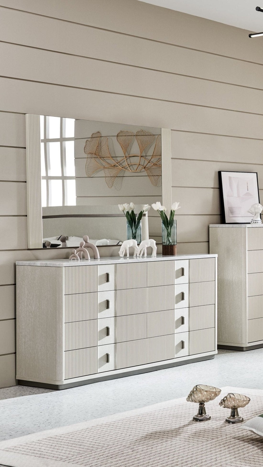 Natural Harmony Off-White Dresser Table