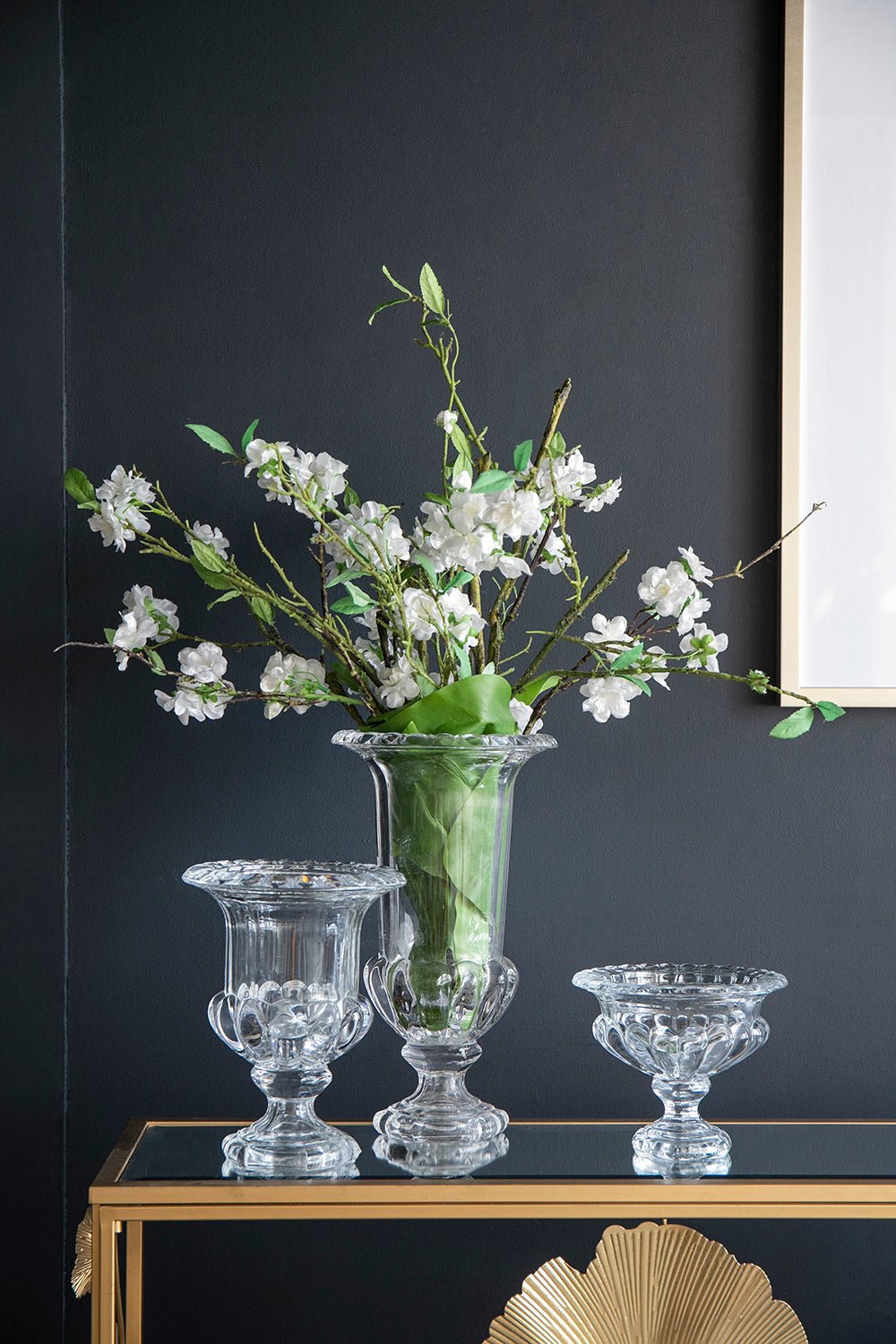 Omari Crystal Urn Vase, Medium