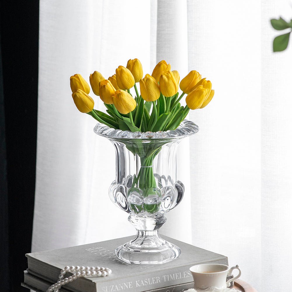 Omari Crystal Urn Vase, Medium