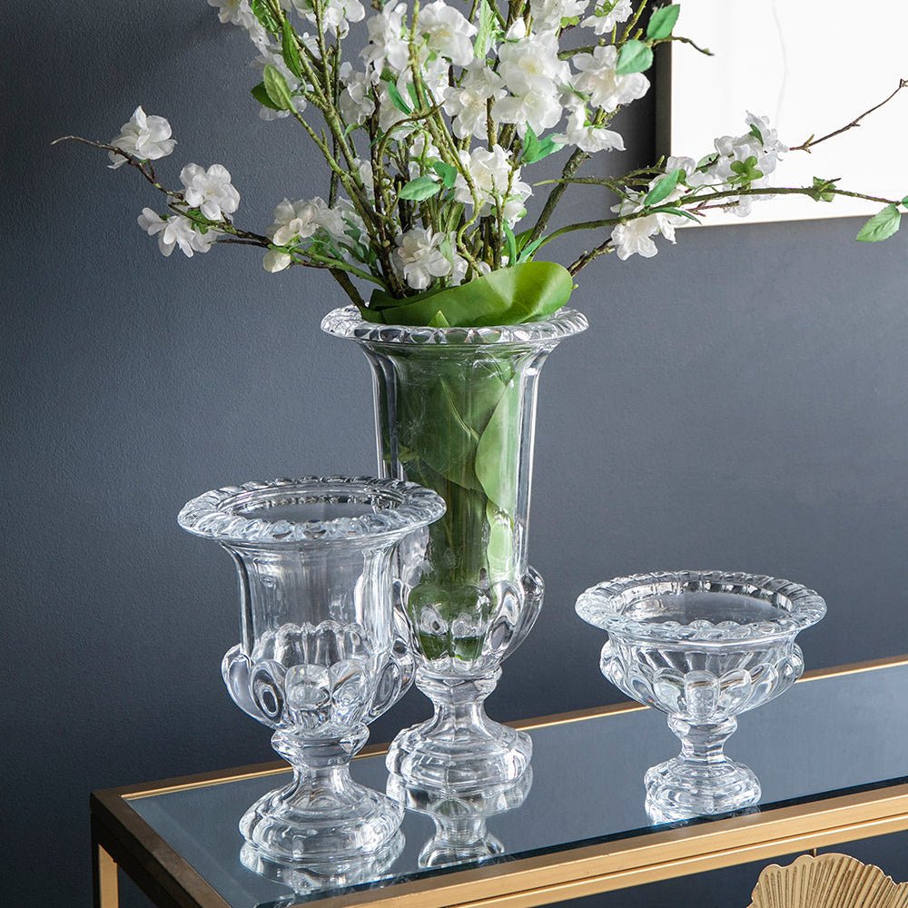 Omari Crystal Urn Vase, Large