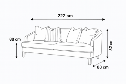 Opaline  White Velevt sofa