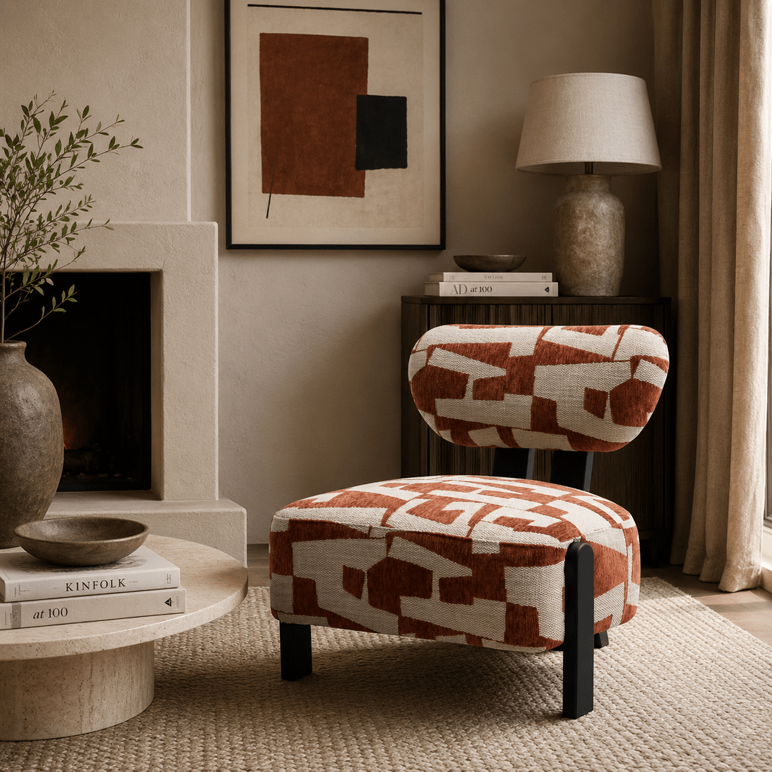 Orb Brown Accent Chair