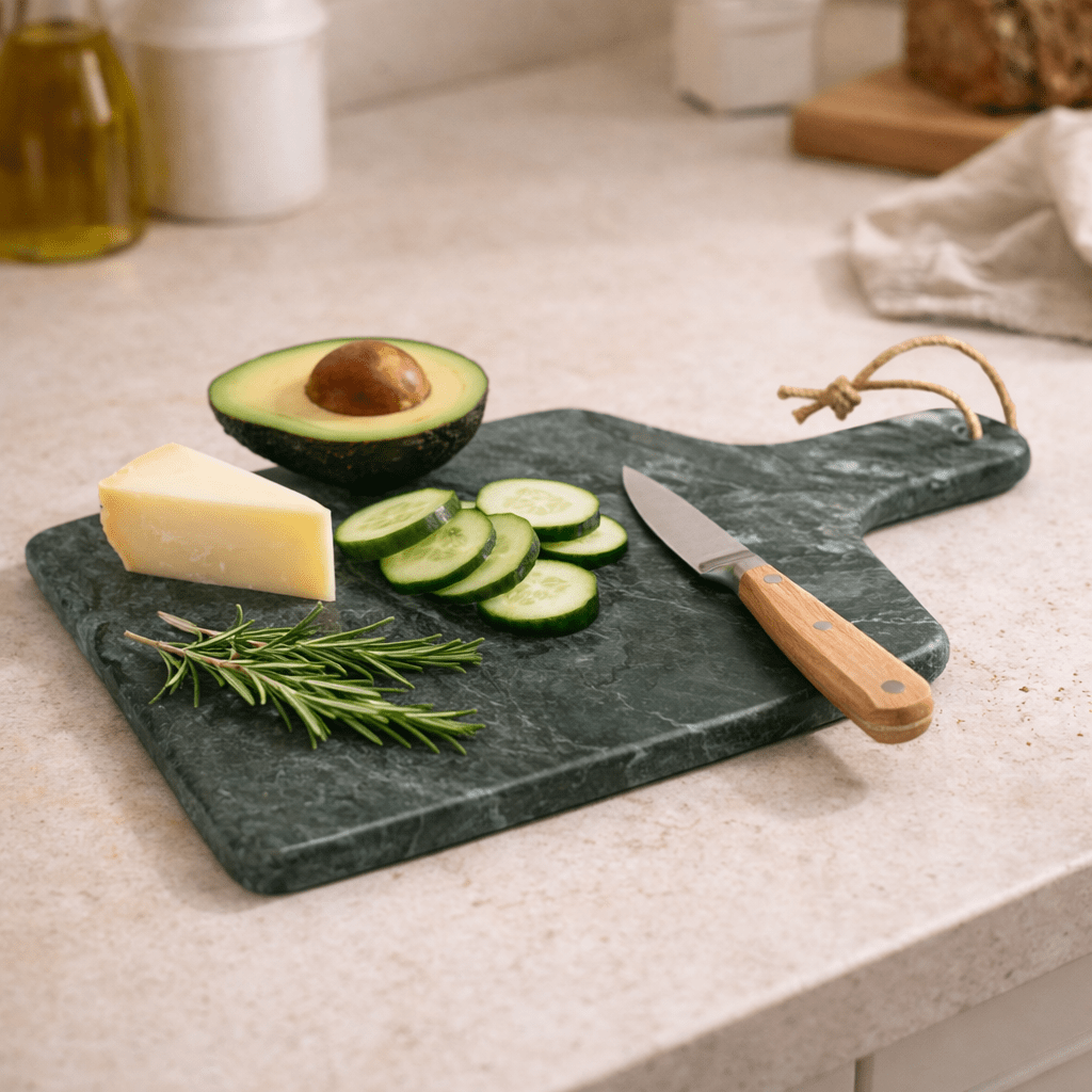 Ornate marble chopping board