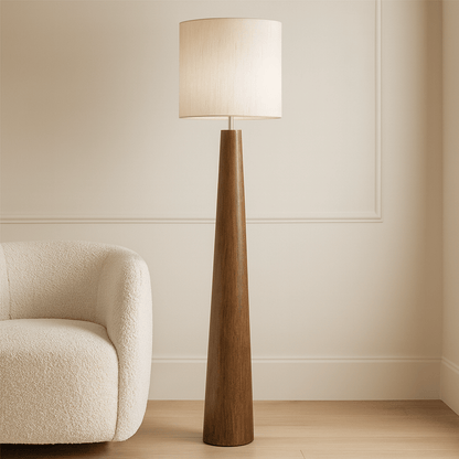 PARIS Dark Wooden Floor Lamp