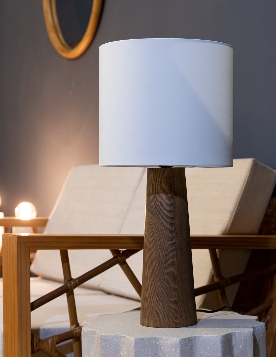 PARIS Dark Wooden Table Lamp