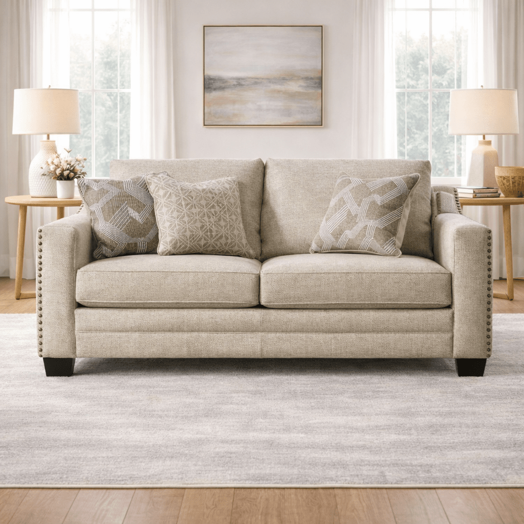 Pascal Beige Loveseat (166cm)