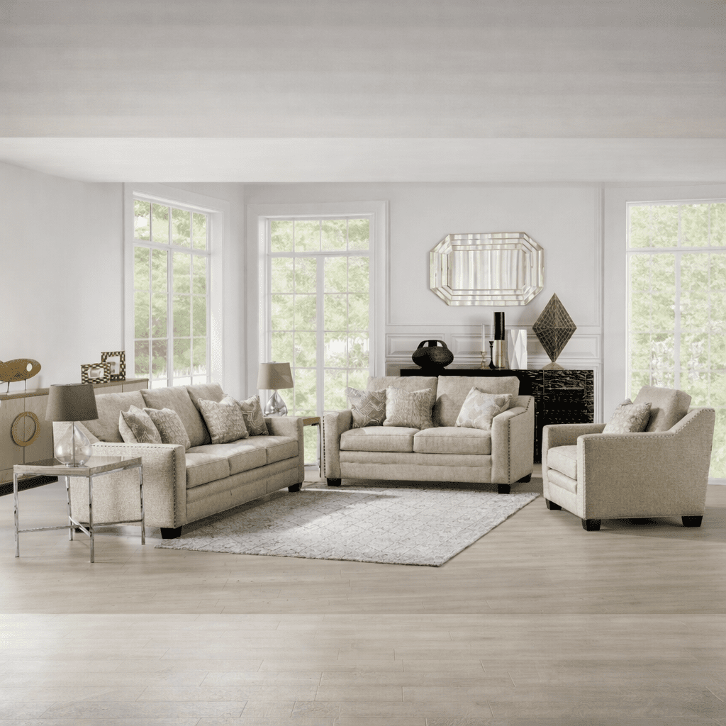 Pascal Beige Loveseat (166cm)