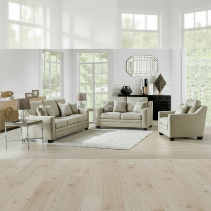 Pascal Beige Sofa  (231cm)