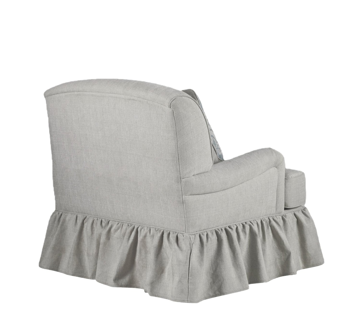 Pastel Pattern Skirted Accent Chair
