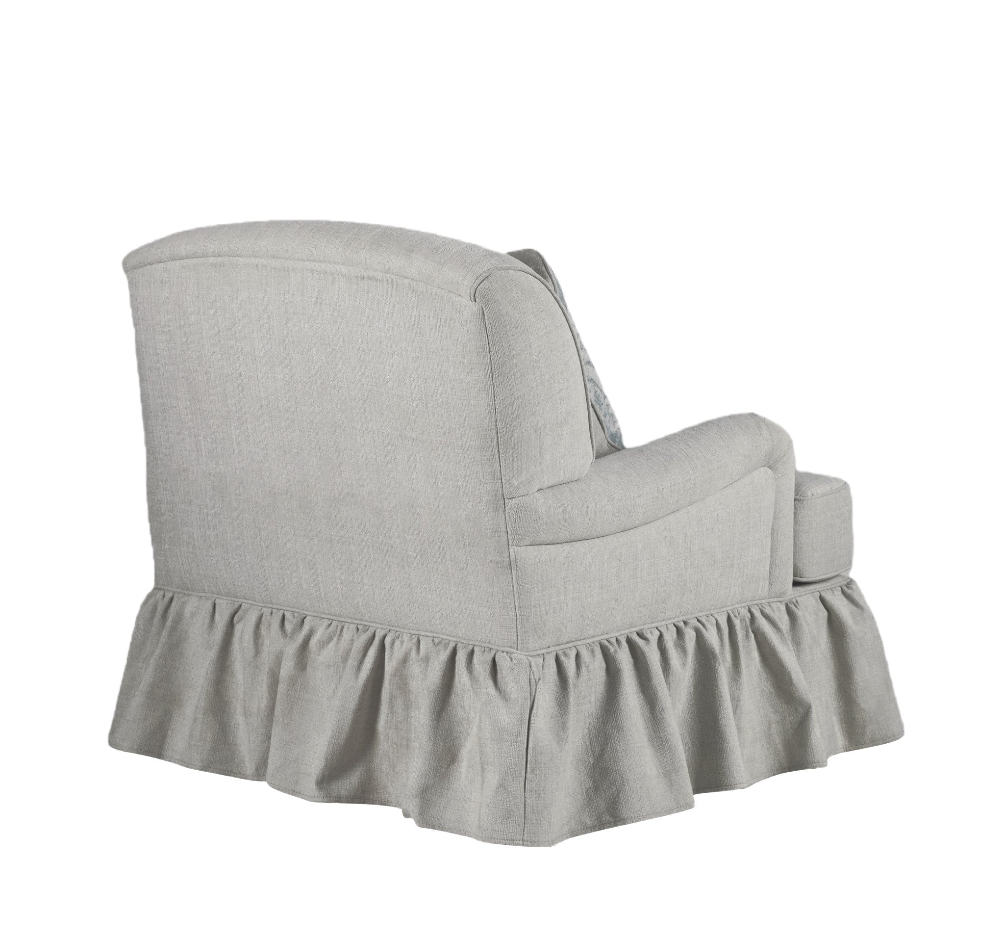 Pastel Pattern Skirted Accent Chair