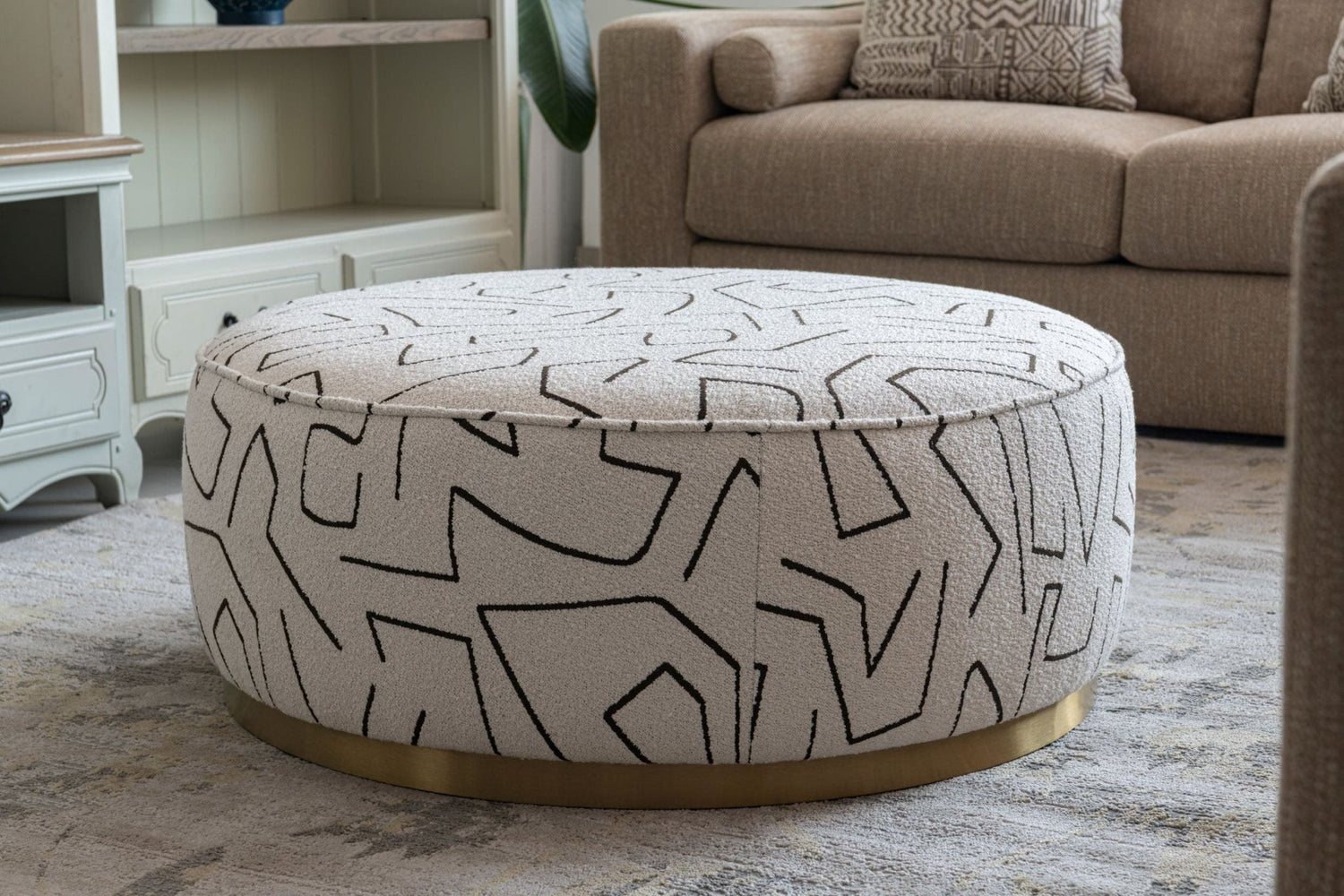 Linen Ottoman W91xH36cm